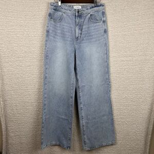 Anthropologie by Together Jeans Womens L Nonchalant Wide Leg Baggie Hi Waist